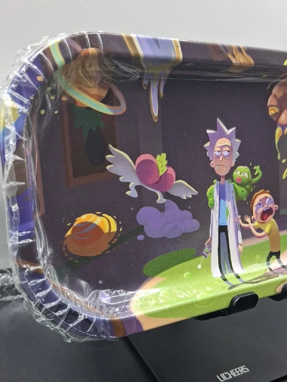 Rick and Morty Themed Metal Tray - Multicolor Pocket Sized